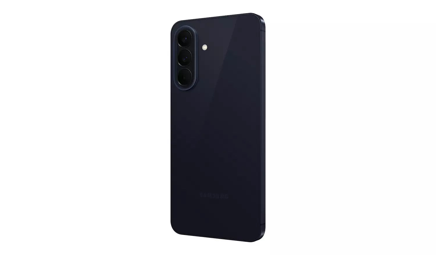 Galaxy A57 5G back view, dark navy/black finish with dual cameras