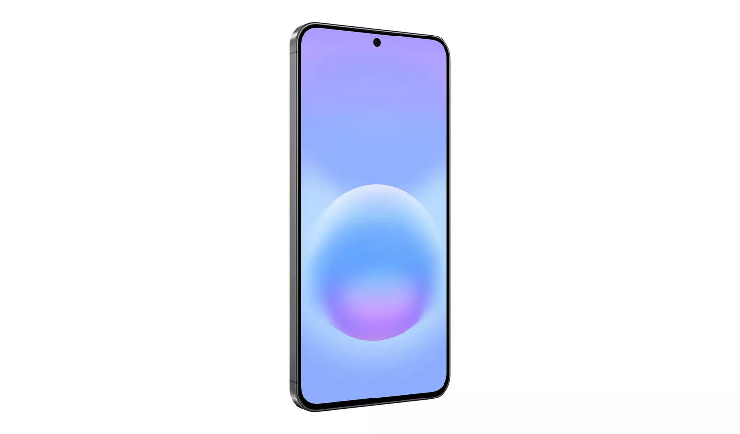 Galaxy A57 5G front view, Icyblue gradient display with punch-hole camera