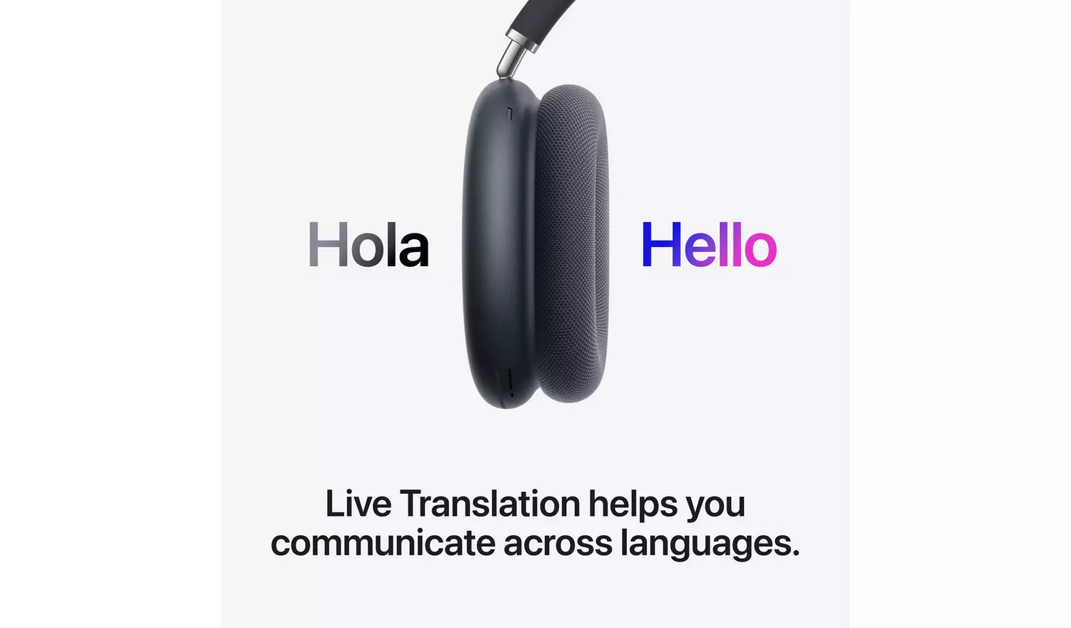 Wireless over-ear headphones, side profile with textured ear cushion