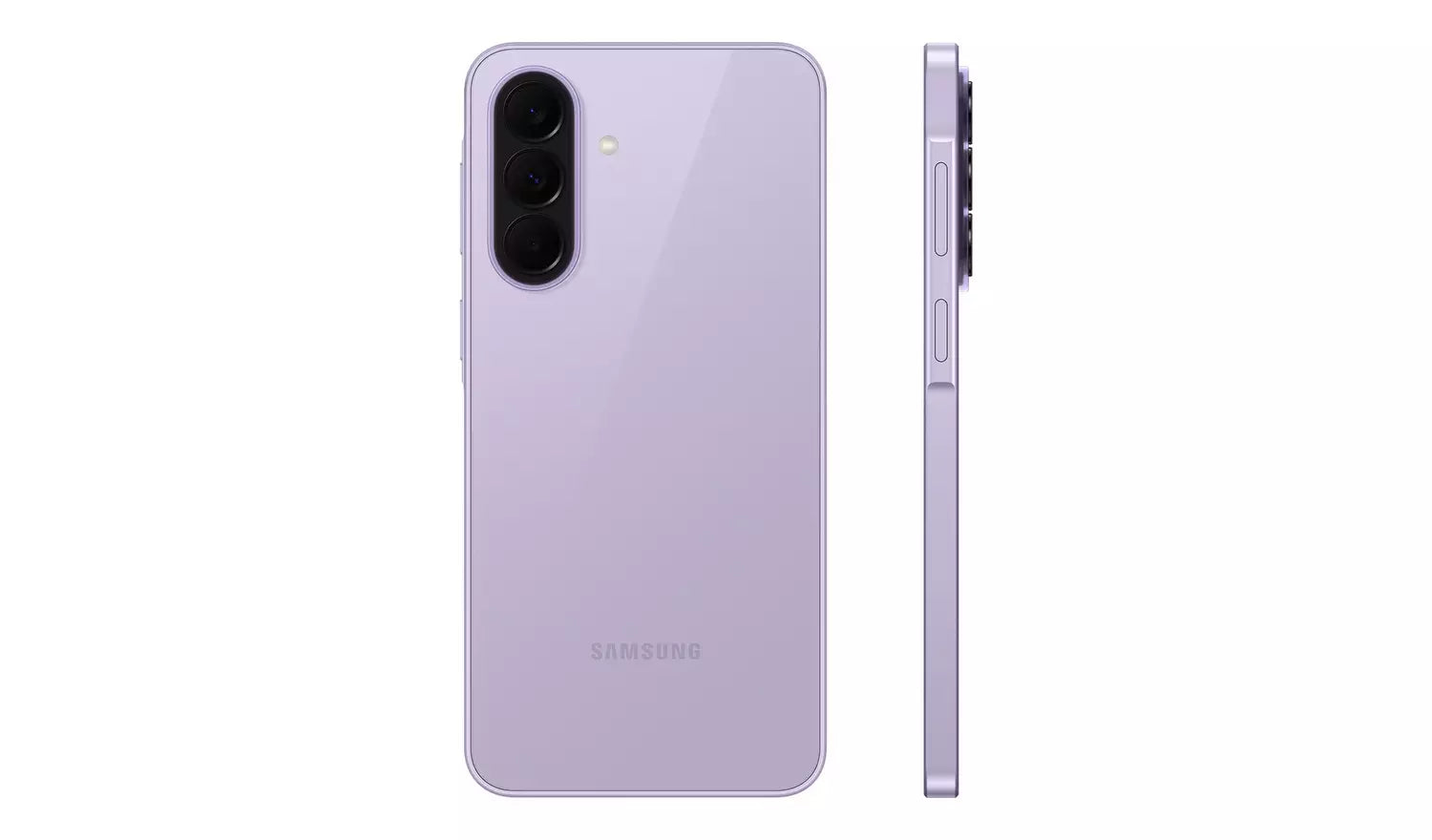 Galaxy A37 5G 128GB, Lavendel-Seitenansicht mit Tasten und Rahmen