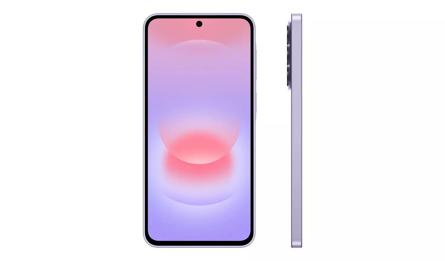 Galaxy A37 5G 128GB, Lavendel, Front mit Punch-Hole und seitlicher Kante