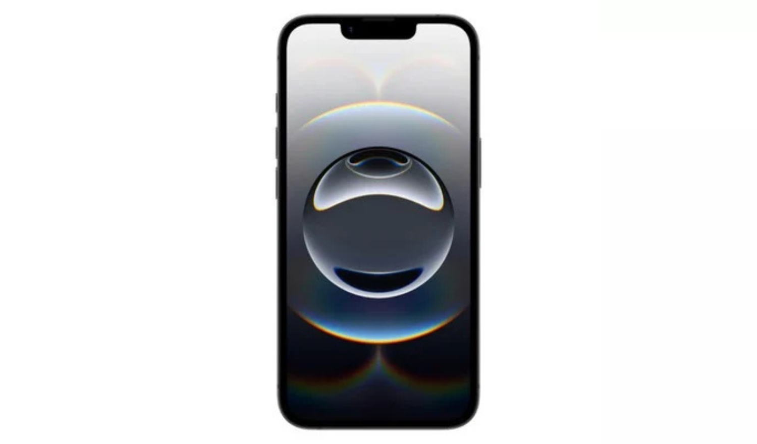 iPhone 16e 5G 128GB Black front screen view, Good condition