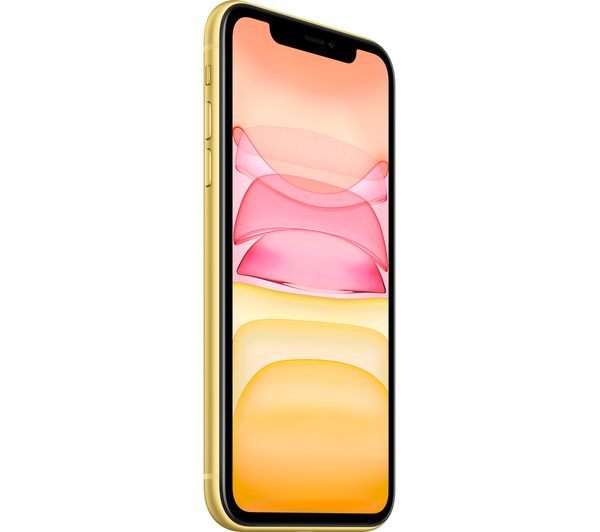 iPhone 11 gold smartphone side view with volume buttons