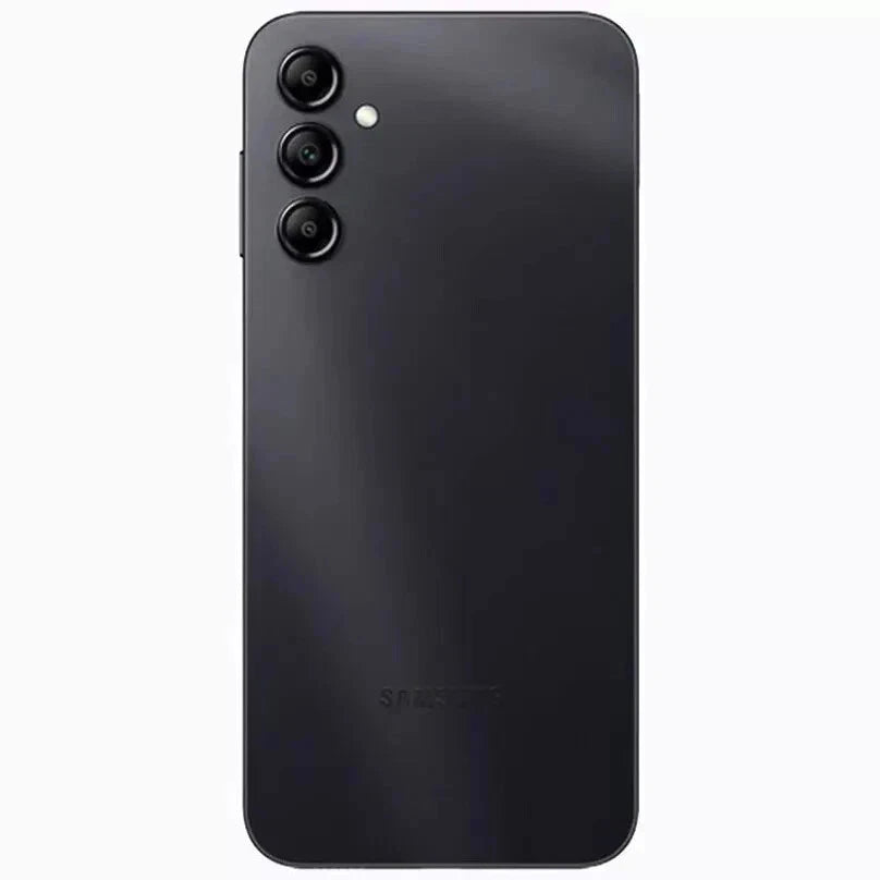 Black Samsung Galaxy A15 5G 128GB smartphone back with triple camera lenses